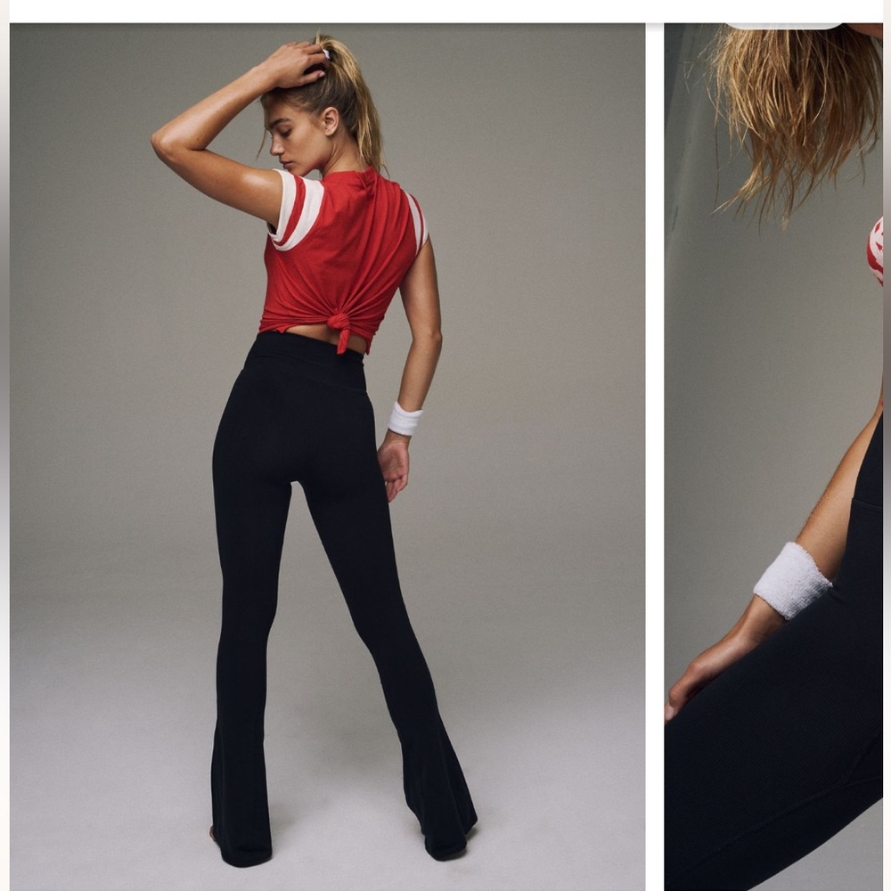 Free people flare legging - black - NWT - high rise -size XS / S - Picture 3 of 9